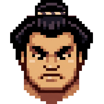 The Sumo mascot, pixel art